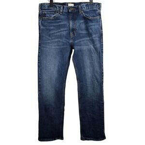 Dockers Straight Fit Denim Blue Jeans 34x30 Whiskered Men's Medium Wash‎